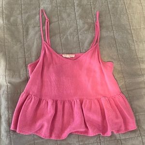PacSun Pink linen top